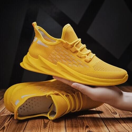 Platform Sneakers New Men Breathable Casual Walking Sport Running Shoes Outdoor Travel Fitness Sneakers Mesh Knit Light Trainers