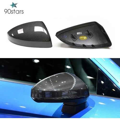 Real Carbon Fiber Rear View Mirror Cover for Audi R8 TT TTS R8 MK2 8J 2015 2016 - UP Carbon Caps Car Styling with Lane Assit