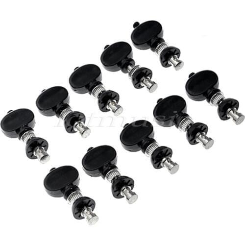 10Pcs Ukulele Tuning Pegs Machine Heads Black Friction Pegs