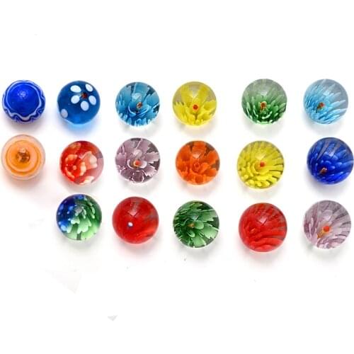 17Pcs 25MM Colorful Glass Marbles Kids Marble Run Game Marble Solitaire Toy Accs Vase Filler & Fish Tank Home Decor Canicas