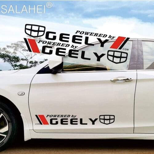 2pcs Car Door Side Stickers Car Styling Body Decals Film For Geely Emgrand EC7 EC8 ck Atlas ck2 ck3 gt gc9 Decoration Sticker