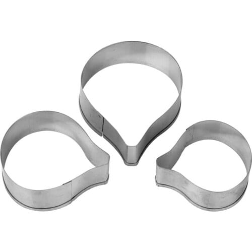 3pcs/set Pastry Cutter Stainless Steel Fondant Cake Baking Mold Biscuit Cookie Cutter Ginza Flower Shape Cookie Mold