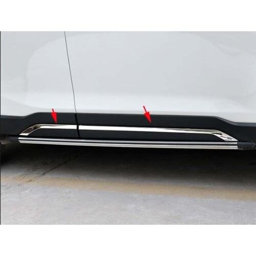 Car Outer ABS Body Door Sill Side Cover Trims New For 2019-2021 Subaru Forester 4PCS