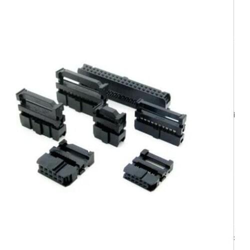 50set FC-6P FC-8P FC-10P FC-14P FC-16P To FC-40P IDC Socket 2x5 Pin Dual Row Pitch 2.54mm IDC Connector 10-pin cable socket