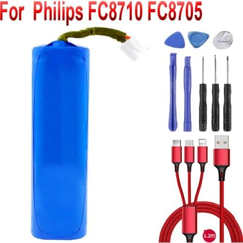 12.8V 2600mAh Rechargeable Battery replacement battery for Philips FC8710 FC8705 robot vacuum cleaner accessories parts