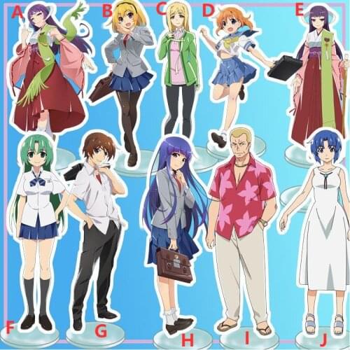 Anime Stand Higurashi When They Cry Eua Ryuuguu Rena Sonozaki Shion Acrylic Figure Display desktop decoration 15cm