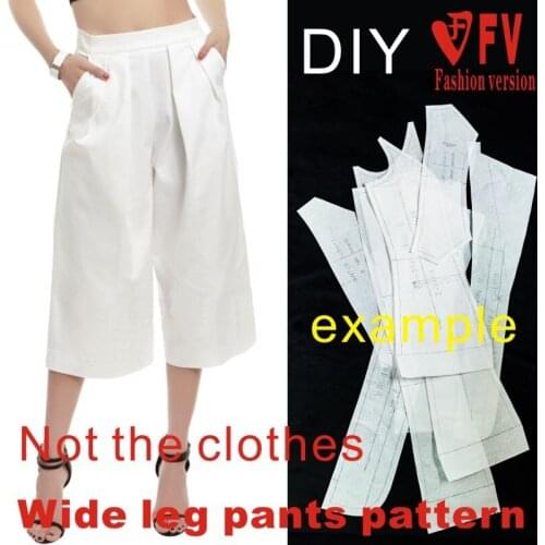 Wide leg trousers sewing pattern The trousers pattern(Not the pants) BZK-2