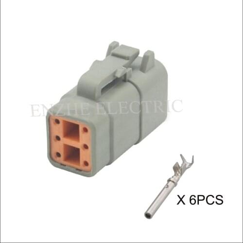 Free shipping DTM06-6S new energy automobile male connector 6P female connector DTM04-3P DTM06-2S DTM06-4 DTM06-8S