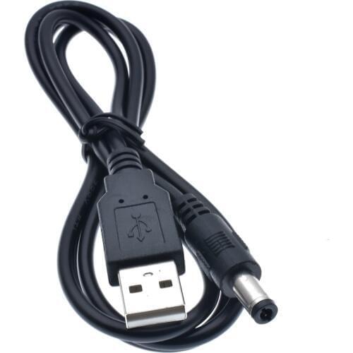 USB to DC Power Cable Jack USB DC 5.5*2.1mm 5V DC Barrel Jack USB Power Cable Connector