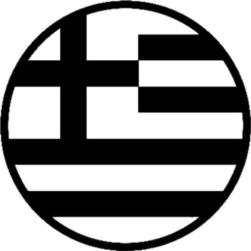 Hot Sell Round Greek Flag Car-Sticker and Decals Lovely for Car Window Motorcycle Anti- Car Accessories Interior PVC14*14cm