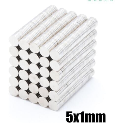 100 pcs 5x 1mm N50 Neodymium Magnets Rare Earth Round Supper Strong Grade
