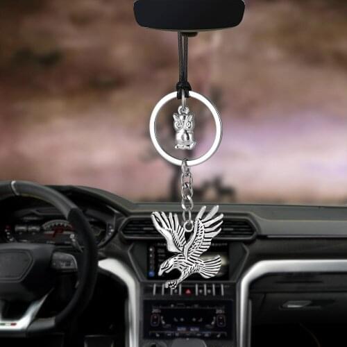 Cute little owl and Eagle Car Pendant Bling Glitter Car Accessories Rearview Mirror Decoration Hanging Ornaments Car Decor Gifts