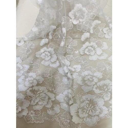 Fashionable ZH-566817 Embroidered African French Net Lace Fabric For wedding Dress