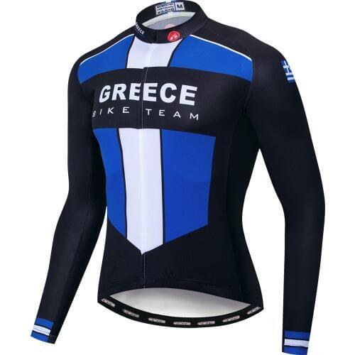 2019 Pro team Men Long Sleeve Cycling Jerseys Spring autumn Clothes Bike Outdoor Mountain Road Bicycle Clothing warm Greece