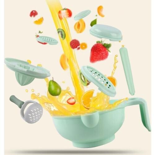 OLOEY Baby Supplement Feeding Set Grinding Food Mills Mashed Tools Lots Dishes Health Food-grade Safety Bowl Toddler Infant cup