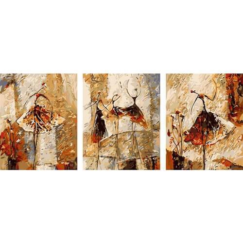 DIY Digital Painting By Numbers Package Jigsaw puzzle dancer oil painting mural Kits Coloring Wall Art Picture Gift frameless