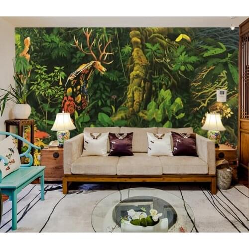 Custom wallpaper background wallpaper bedroom tropical rainforest landscape background wall mural background wall wallpaper 3d