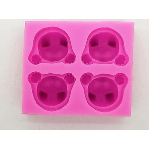 P840 4 hole cat head Car air outlet clamp mould silicone cake decoration mold chocolate Diy