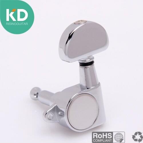 Half Round Electric Guitar tuning peg, Acoustic Guitar machine head tuning key 3L/3R per set ratio 1:18
