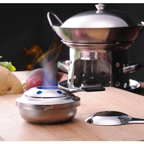 Stainless Steel Fondue Burner Portable Multifunctional Mini Fondue Pot Burner Stove Kitchen Accessories For Home Buffet Party