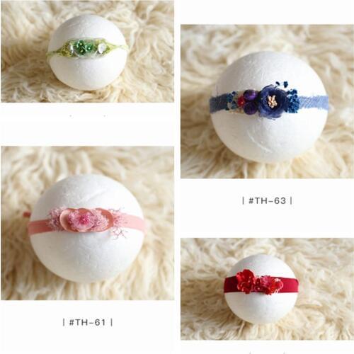 New baby flower headband newborn photography head props cute baby girl headbands with flower baby forest headdress