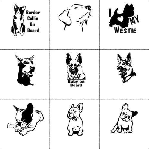 Drop Shipping Bulldog Stickers For Cars Interesting Vinyl Decals Car Sticker Black/Silver Car-Styling