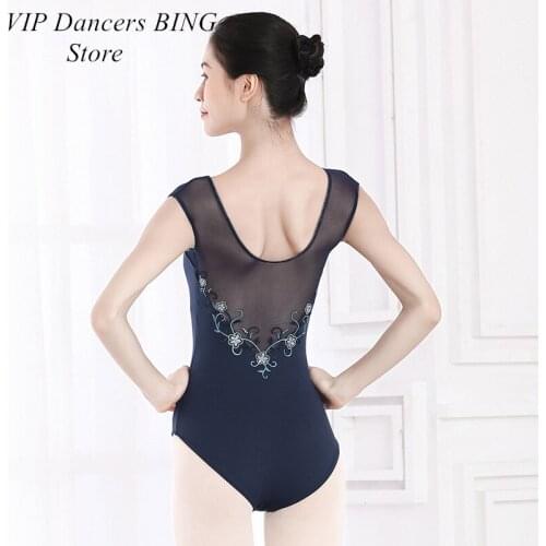 Mesh Ballet Leotard Adult Fairy Dancer Outfit Gymnastics Bodysuit Ballerina Swimsuit Classical Dancewear Stage Costume JL2806