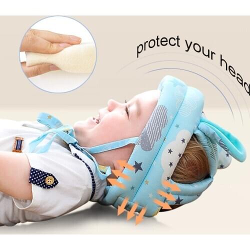 Baby Walking Cap&Anti Collision Adjustable Ventilated Soft Elastic Sponge Cap for Children Toddler Child Fall Helmet Headrest