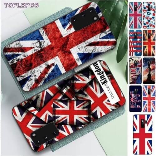 TOPLBPCS england british english uk flag Silicone Black Phone Case for Samsung S6 S10 5G S7 EDGE S8 S9 S10 S20 PLUS S10Lite