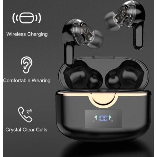 Earbuds Sports Touch Control Bluetooth Gaming 2 Drivers Headphones Wireless Hifi TWS LED Display Waterproof Gamer 4 Moving Coil