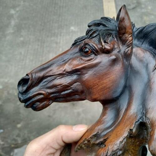 Horse statue ornaments, resin crafts, imitation wood carvings, home decorations, souvenirs(A907)