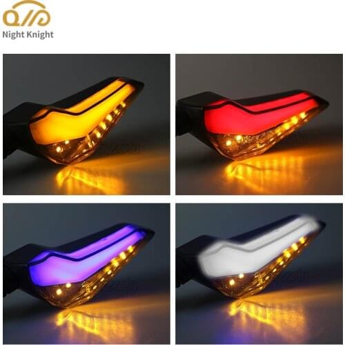Night knight Universal Flowing Light Turn Signals Lights Motorcycle LED Indicator Lamp DRL Yellow Amber Taillight Accessories