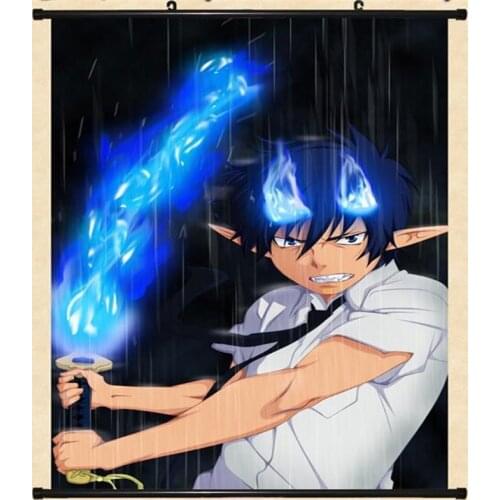 Japanese Anime BLUE EXORCIST okumura rin & suguro ryuuji & Shiemi Moriyama Home Decor Wall Scroll Poster Decorative Pictures