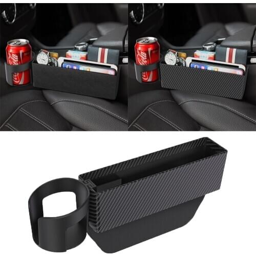 Storage Box Car Organizer Seat Gap PU Case Pocket Car Seat Side Slit for Wallet Phone Coins Cigarette Keys Cards For Universal