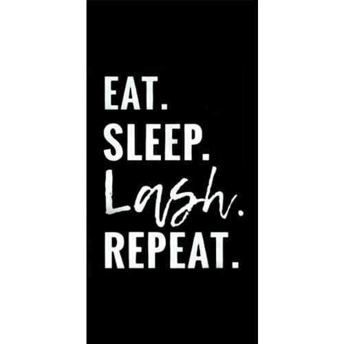 Funny Black Food Sleep Lash Repeat Microfoam Beach Shower Towels Wimpers Lash Light Sports Towels for Mrs. Make-Up Gifts