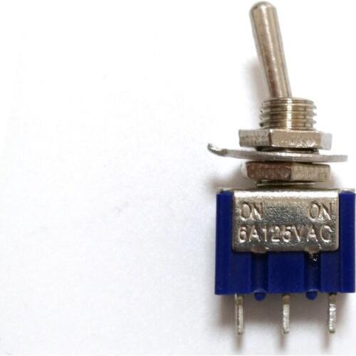 10pcs Toggle switch 3 pins latching toggle switch 6A/125V 3A/250V 2 gears toggle switch