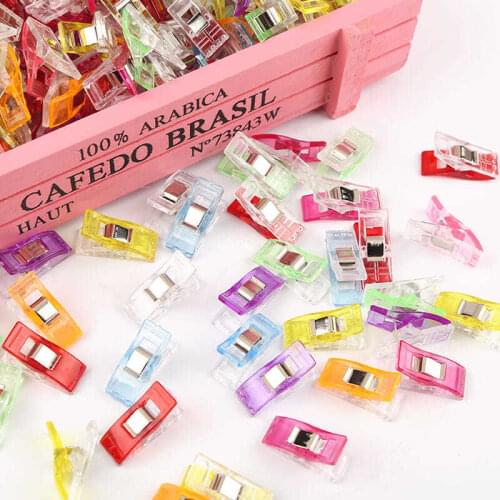 14 Pcs of photo clip sealed bag axe clip binder memo spring clip 27*10mm seven colors optional sewing DIY handmade