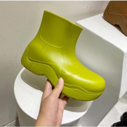 Women Rain Boots New Rubber Ladies Walking Waterproof Ankle Rain Boots Casual Thick Bottom Short Boot For Women Waterproof Work
