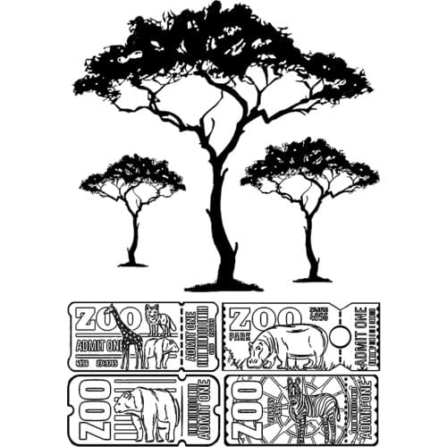 Zoo stamp Clear Stamp for Scrapbooking Transparent Silicone Rubber DIY Photo Album Decor 256