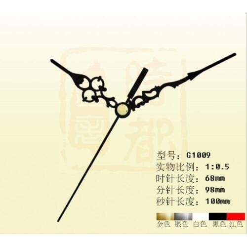 100 sets Classic Black Quartz Clock Movement Mechanism Parts Repair Replacement DIY Essential Tools Quiet Hollow Out Hands