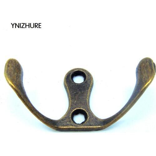 20pcs 49*27mm Antique alloy hook thin trumpet hook wall hook holes hangers for clothes