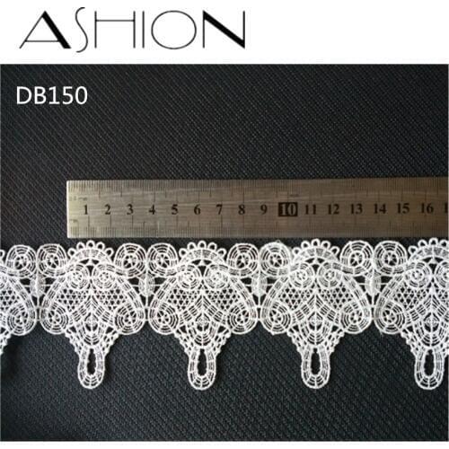 3 yards 65MM white Embroidered net Lace Fabric DIY skirt hem Dance costumes Garment Accessories lace trim Sewing Craft LP-DB150