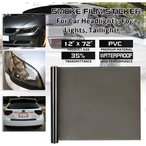 35% Medium Smoke Car Light Sticker Lamp Film Sticker Tint Headlight Taillight Fog Light Vinyl Smoke Film Sheet Sticker