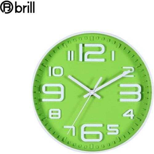 3D Retro Living Room Wall Clocks Home Decor Silent Kitchen Wall Watch Home 10 Inch Kids Wall Clock for Children Room Horloge