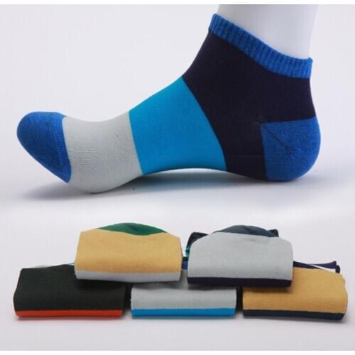 5pairs/lot Brand High Quality Fashion Cotton Sock Spring Summer Designer Mens Ankle Socks 5 Colors Hot Sale