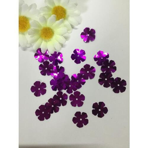 500pcs/lot Flower Sequins 14mm PVC Decoration Sewing DIY Wedding Craft Rose Red