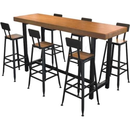 American solid wood bar table against the wall bar bar chair home long table bar high table cafe bar table