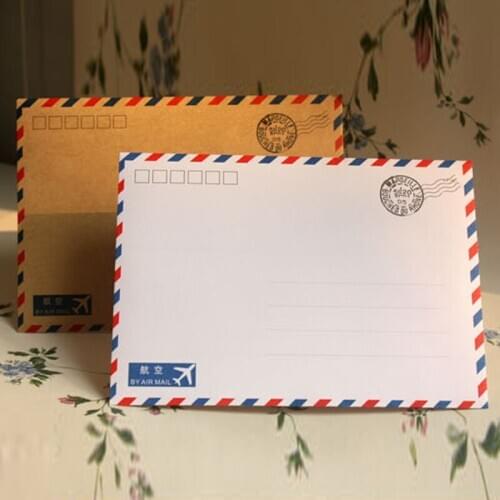 New white Kraft Concise Solid air-mail Kraft envelope Envelope 523