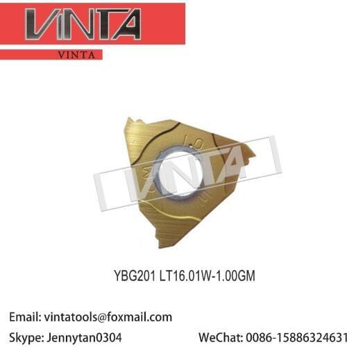 Free shipping10pcs/lots YBG201 LT16.01W-1.00GM/1.25GM/1.50GM/2.00GM/2.50GM/3.00GM cnc carbide threading inserts, turning inserts