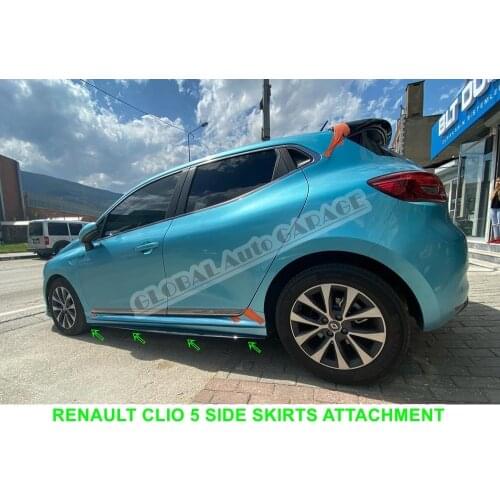 For Renault Clio 5 Side Skirts Attachment 2019-2021 Sill Trim Car Styling Auto Accessory Universal Spoiler Mud Flaps Spilitter